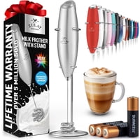 Batidor Milk Frother Zulay Kitchen Tornado Con Pilas Y Soporte