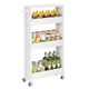 thumbnail image 1 of Carrito De Almacenamiento De Metal Delgado De 4 Niveles 42x15x83 Cm Blanco, 1 of 9