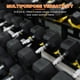 thumbnail image 4 of Juego de 2 pesas de mano para mancuernas Fitvids, hexagonales, 50 kg, con carcasa de goma, 4 of 7