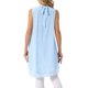 thumbnail image 3 of INSPIRE CHIC Blusa sin mangas de gasa de Halloween para mujer con lazo en la espalda para moda de verano y ocasiones casuales Azul cielo L, 3 of 6