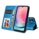 thumbnail image 5 of Funda tipo cartera FOXDOCK para Samsung Galaxy A25 5G , diseño girasol en relieve, cuero PU, cierre magnético, soporte y tarjetero, 5 of 5