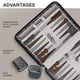 thumbnail image 4 of Set de backgammon Queensell Magnetic Travel 14 con 32 piezas, 4 of 9
