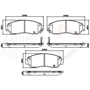 Pastillas Freno Para Auto Allied Nippon Adb32273