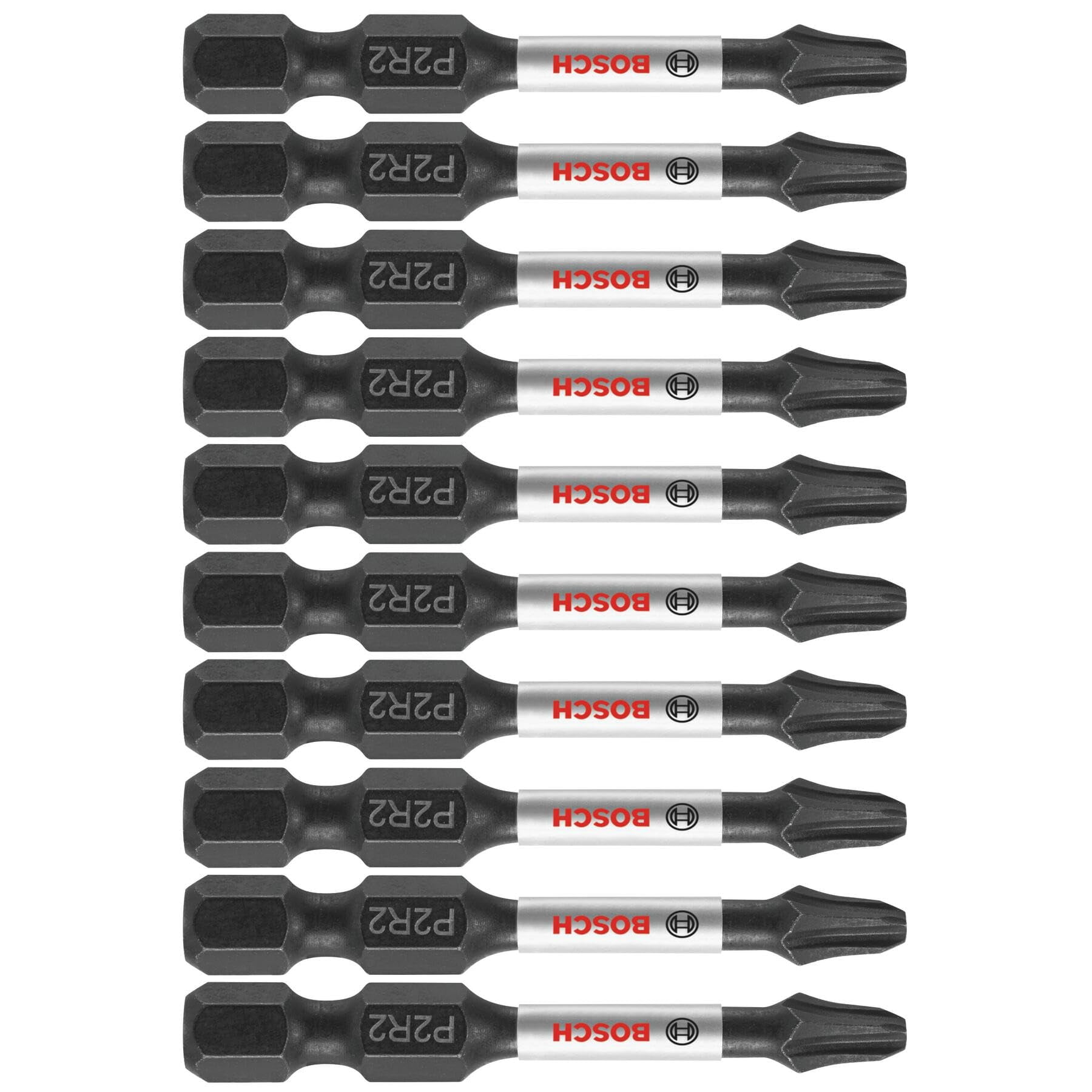 Brocas Eléctricas Para Atornillar Bosch Itp2r22b, Paquete De 10 Unidades Phillips/square #2