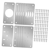 Bothyi - 12 Placas De Reparación De Bisagras Con Tornillo Para Puertas De Armarios, Ventanas Y Cocinas.