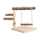 thumbnail image 4 of Soporte para juegos de loros para mascotas, parque infantil para pájaros, centro de actividades para cacatúas, soporte de entrenamiento para pájaros, rama de madera, 4 of 5