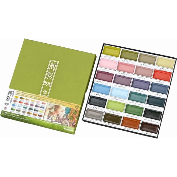 Set De Pinturas De Acuarela Gansai Tambi 24 Colors Ii