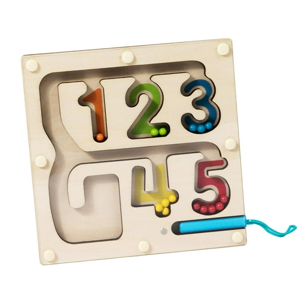 Laberinto De Cuentas De Colores, Tableros De Rompecabezas Magnéticos De Madera, Juguete De Viaje Para Regalo De Niños En Edad Preescolar