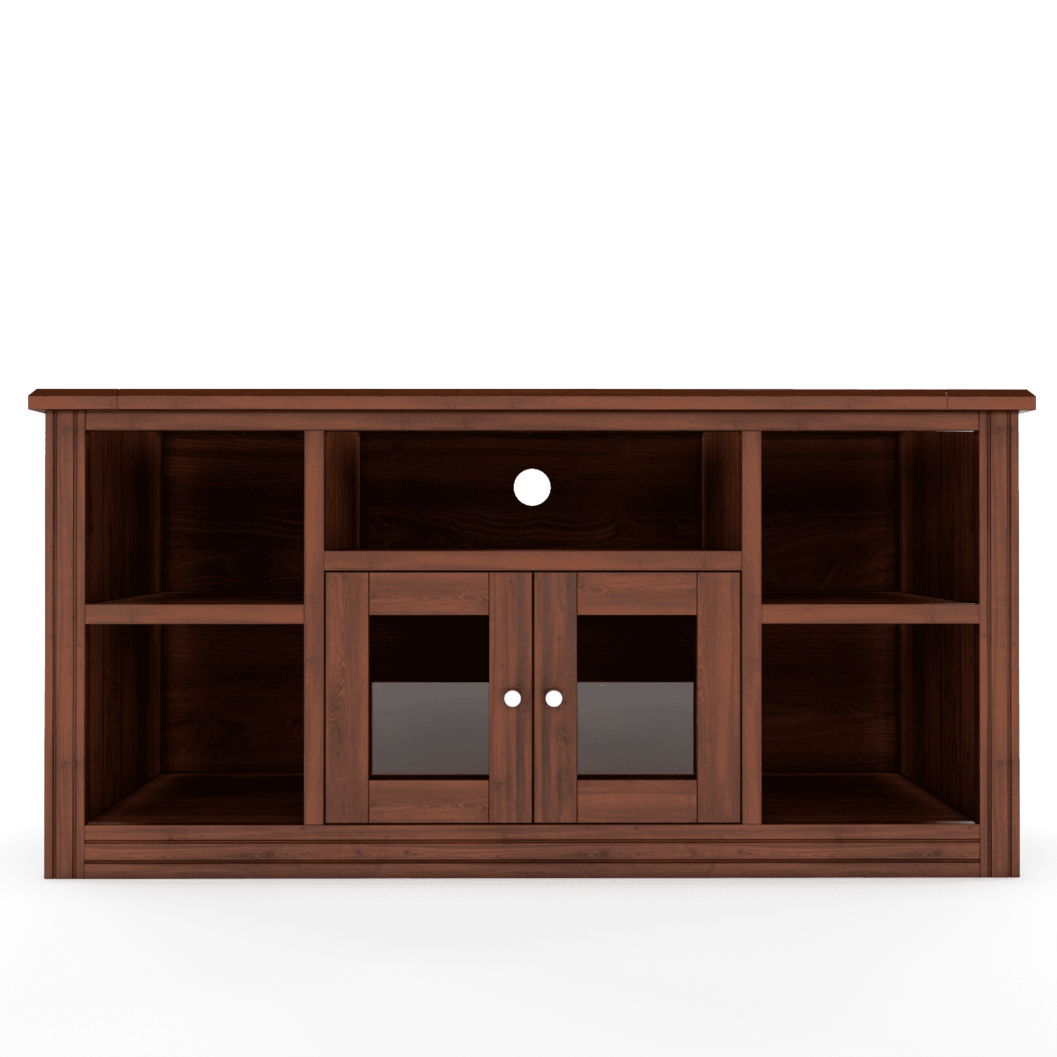 Muebles Insignes - Rack Berlin 1500 Madera Nogal Vidrio