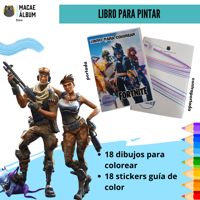 Macae - Libro Para Pintar Fortnite Con Stickers