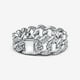 thumbnail image 4 of Anillo Pandora Pavé Cadena Cubana Plata 8.5, 4 of 5