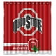 thumbnail image 1 of Cortina de ducha de los Ohio State Buckeyes, juego de cortina de baño con ganchos, tamaño 66 x 72 pulgadas, 1 of 3