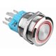 thumbnail image 1 of Pulsador Metálico 22mm ip67 7a Anillo Led a 250v Doble Nc Na, 1 of 3