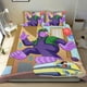 thumbnail image 1 of El Gran Show de Grape Ape Conjunto de sábanas temático, trío de piezas, cómodo y amigable con la piel, diseño único, regalo de decoración para el hogar para familiares, amigos y fans, 90 cm * 190 cm, 1 of 6
