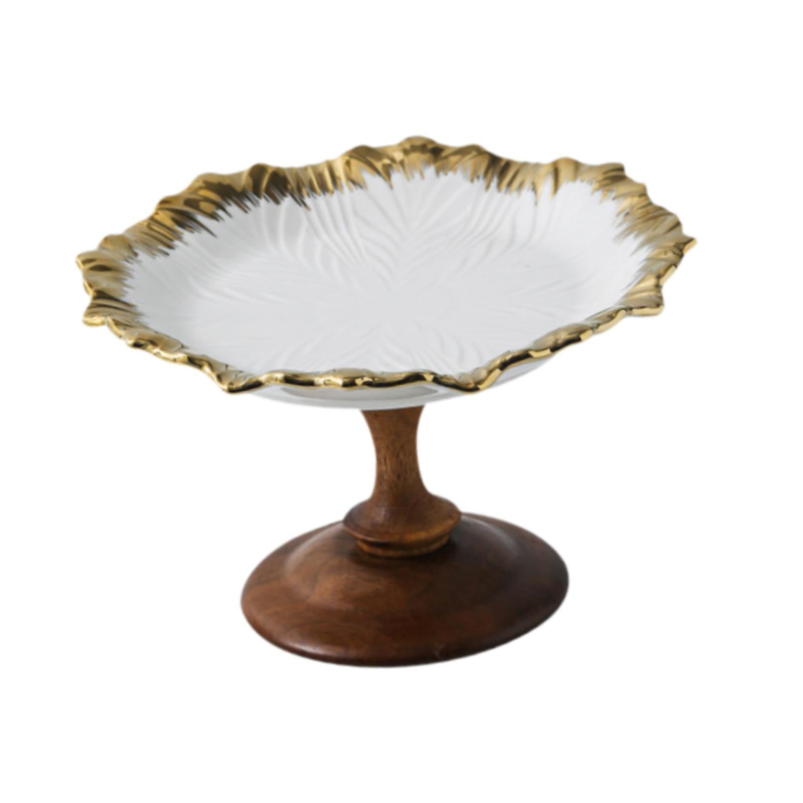 Magideal - Soporte De Pastel Sirviendo La Mesa De La Bandeja Centro De Plato De Fruta Bandeja Decorativa Para Recepción Decoración De Cumpleaños De Aniversario 20.5cmx12.5cm