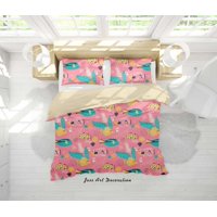 Milsleep - 3D Cartoon Shell Fish Pattern Funda Nórdica Juego De Cama Set Funda Nórdica