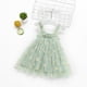 thumbnail image 2 of Vestido De Malla Con Estampado De Margaritas Para Niñas Primavera Verano, 2 of 3