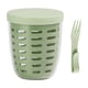 thumbnail image 2 of Taza De Ensalada Con Tenedor Con Tenedor, 600ml, Tazas De Desayuno Para Comida, Yogur, Desayuno, Verde, 2 of 3
