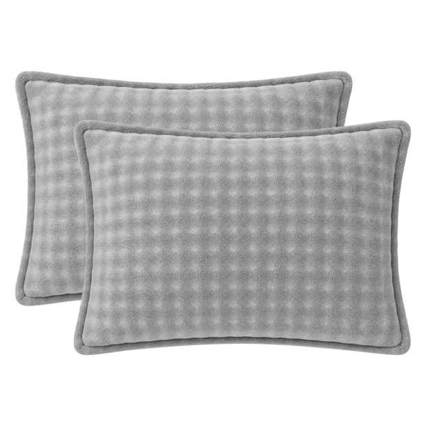 REGALWOVEN 2 Paquete de Fundas de Almohada de Poliéster, Fundas de Almohada Refrigerantes con Cierre de Sobre, Fundas de Almohada para Mujeres y Hombres, Resistente a Arrugas Duradero Gris Reina
