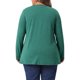 thumbnail image 3 of Agnes Orinda Conjuntos de Halloween para Mujeres Camiseta de Talla Grande Cuello Redondo Plisado de Manga Larga Blusa Suave Casual Túnica 3X Verde, 3 of 6