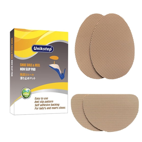 Almohadillas antideslizantes para suela de zapato UNIKSTEP, 6 pares (12 piezas), de goma