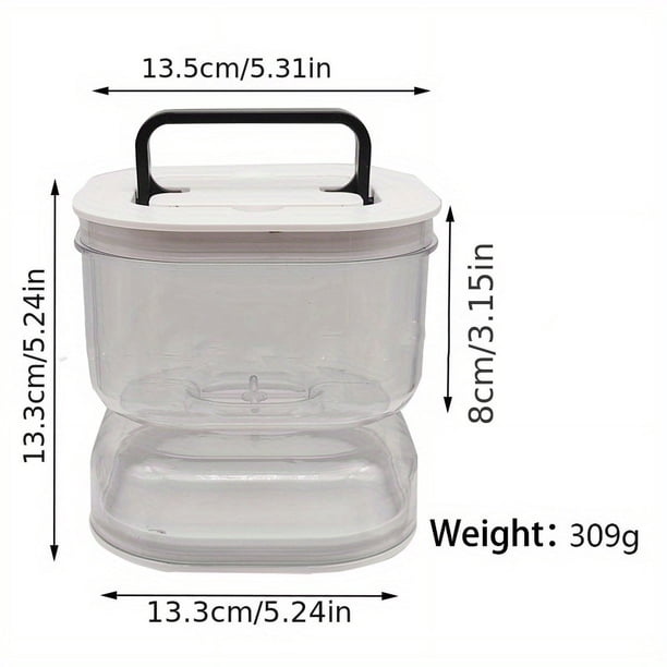 Portable Pickle Jar: 1pc Kitchen Wet & Dry Separation Dispenser for All Kinds of Pickles - Travel & Tour Ready!
