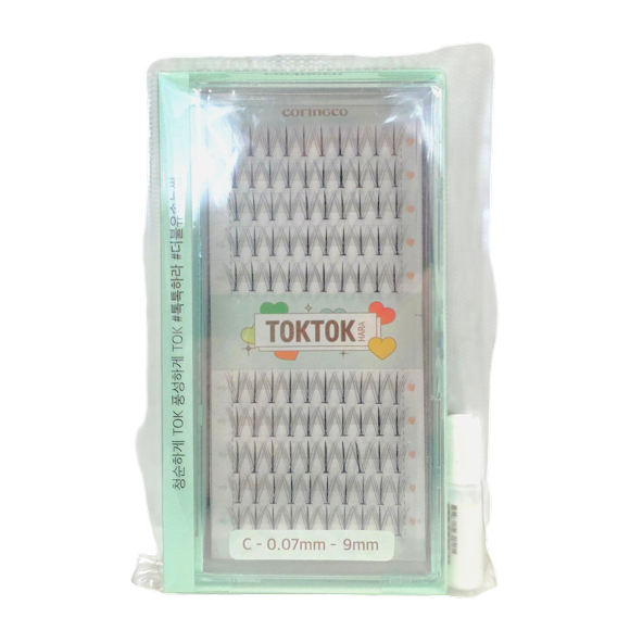 Eyelash Coringco Toktohara W 100 unidades (9 mm) de fibra sintética
