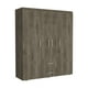thumbnail image 1 of Closet 4 Puertas Fm Melamina 177,9x150,3x50,4 Cm Café Oscuro, 1 of 3