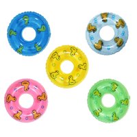 Magideal - 5 Unids Simulación Miniatura Pvc Anillos De Natación Agua Diversión Bebé Baño Juguete Niño Juguetes Jardín Vida Escena 1:12 Escala Decoración Paisaje