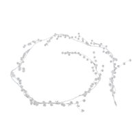 Bothyi - Guirnalda De Cuentas De Acrílico Transparente De 1,2 M Para Decoración De Fiestas, Álbumes De Recortes, Guirnalda De Alambre De Hierro