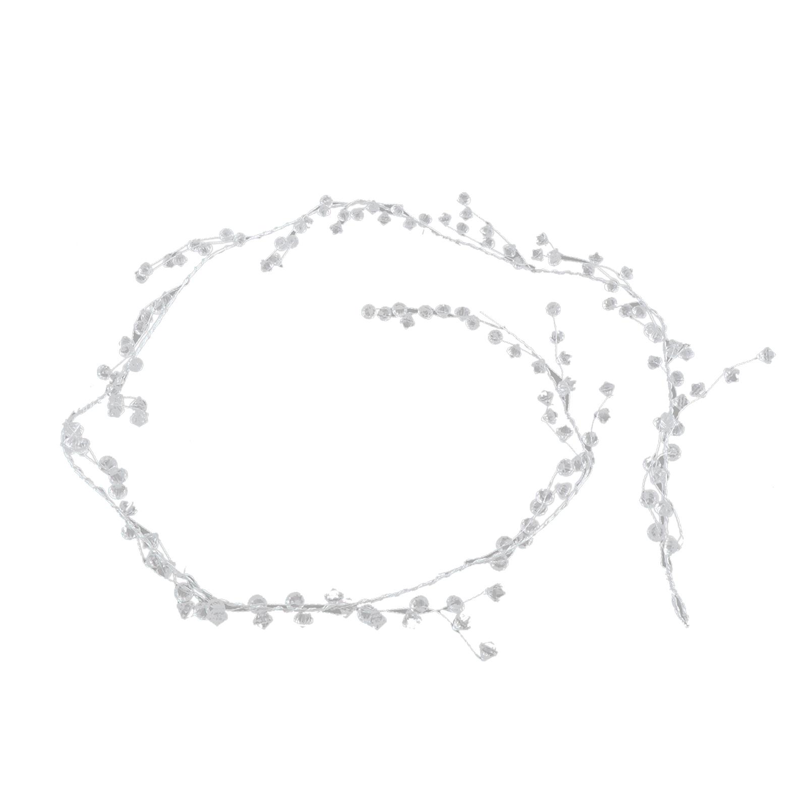 Bothyi - Guirnalda De Cuentas De Acrílico Transparente De 1,2 M Para Decoración De Fiestas, Álbumes De Recortes, Guirnalda De Alambre De Hierro