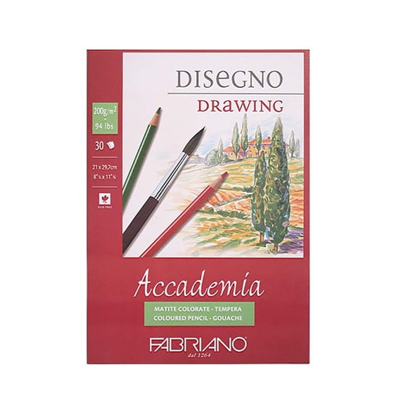 Block de dibujo FABRIANO Accademia AC05 200 g, 30 hojas para pastel al óleo