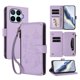 thumbnail image 1 of Funda Cartera Mariposa para [Xiaomi 17T Pro] con Soporte y Cremallera Morado claro, 1 of 6