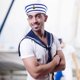 thumbnail image 3 of Gorro Sailor Captain azul marino con vela blanca para niños x6, 3 of 5