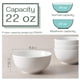 thumbnail image 3 of Juego de 4 cuencos de cerámica DOWAN, color blanco, 650 ml, para sopa, cereales, etc., 3 of 9