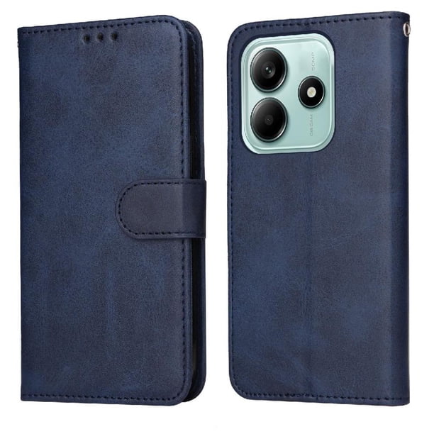 Funda Billetera para Xiaomi Redmi Note 14 5G con Porta Tarjetas y Soporte Ajustable Azul