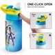 thumbnail image 4 of Supa Team Botella de Agua con Tapa Pop Top de Un Toque, Acero Inoxidable, a Prueba de Fugas, para Deportes, Botella Infantil azul 12 oz, 4 of 6