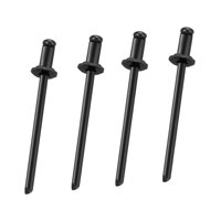 Magideal - 4X Remaches De Roseta Para Coche, Reemplazo Universal, Resistente, Fácil De Instalar, Accesorio Resistente Al Desgaste, Piezas Prácticas De Reparación Negro