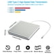 thumbnail image 3 of Quemador Externo de DVD y CD VikTck USB-C Plateado Plug & Play, 3 of 5