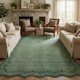 thumbnail image 1 of Alfombra GarveeHome 244 cm x 152 cm Verde Lavable para Sala de Estar, 1 of 7