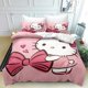 thumbnail image 1 of The Anime Quilt Duvet Cover Hello Set Comforter Cover Kitty 3 Pieces Bedding Printed Quilt Cover Set with Pillow Cases Easy Care and Soft Hand Feel Full, 1 of 4