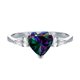 thumbnail image 5 of Anillos de Compromiso de Moissanita de 2 Uds para Mujer de Plata Esterlina Anillo de Promesa Aniversario Corte Corazón Color D VVS1 Anillos de Moissanita Anillos de Diamante con Certificado, 5 of 9