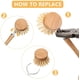 thumbnail image 3 of Juego de 4 cepillos para platos, cepillos de cocina de madera con mango de madera - Cepillo de limpieza de ollas y sartenes de madera con cabezal reemplazable, 3 of 7
