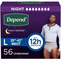 Ropa Interior Para Adultos Para Incontinencia Depend Night Defense Para Hombre L 56U