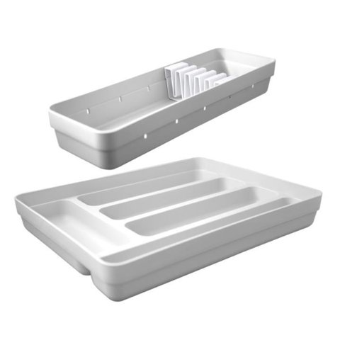 Ou - Conjunto Organizador Cubiertos Blanco