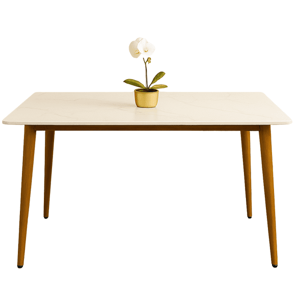 Mesa de Comedor Rectangular de Cuarzo Calacatta 140x80cm