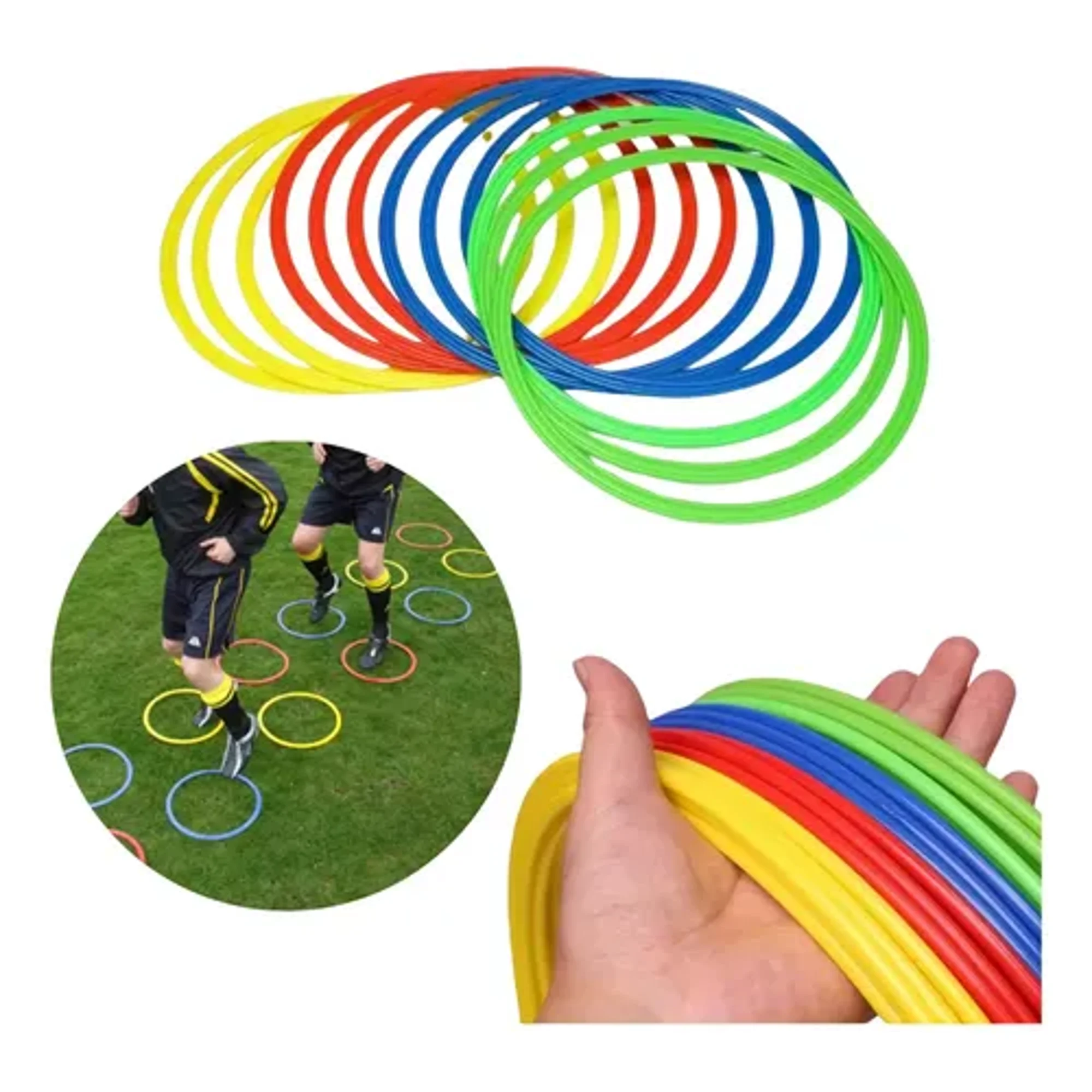 Linea Sport - Set X12 Aros De Agilidad 60cm Entrenamiento Deporte Futbol