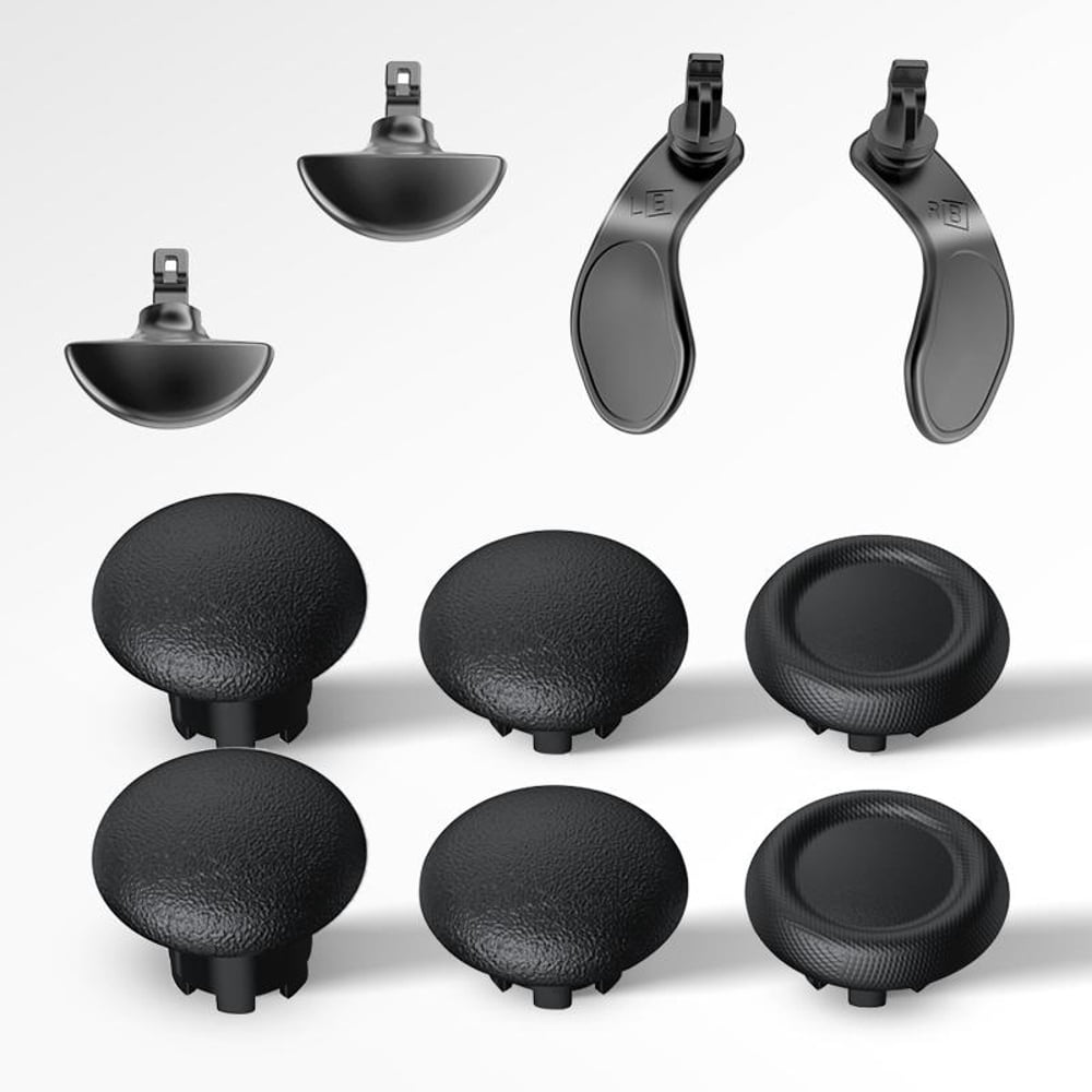 Genérico - Kit De Tapas Metálicas Para Joysticks Y Botones Traseros Compatibles Con El Mando Edge De Ps5 - Cubierta De Seta Para Palanca De Pulgar, Palanca Basculante 3d-negro