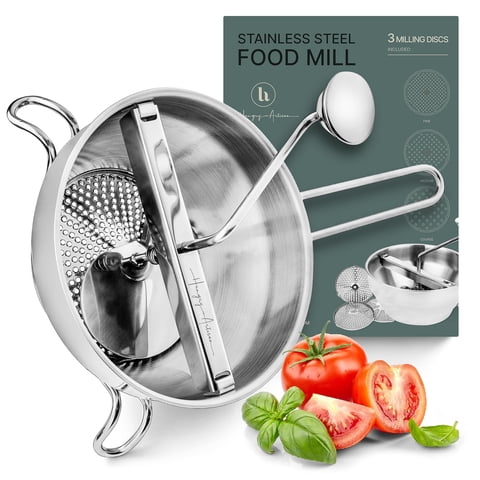 Food Mill The Hungry Artisan De Acero Inoxidable Con 3 Discos