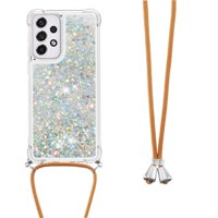 Funda Foxdock Para Samsung Galaxy A33 5G Con Cuerda Ajustable, Brillo Líquido, Protección Antigolpes Y Lente – Ideal Para Regalo